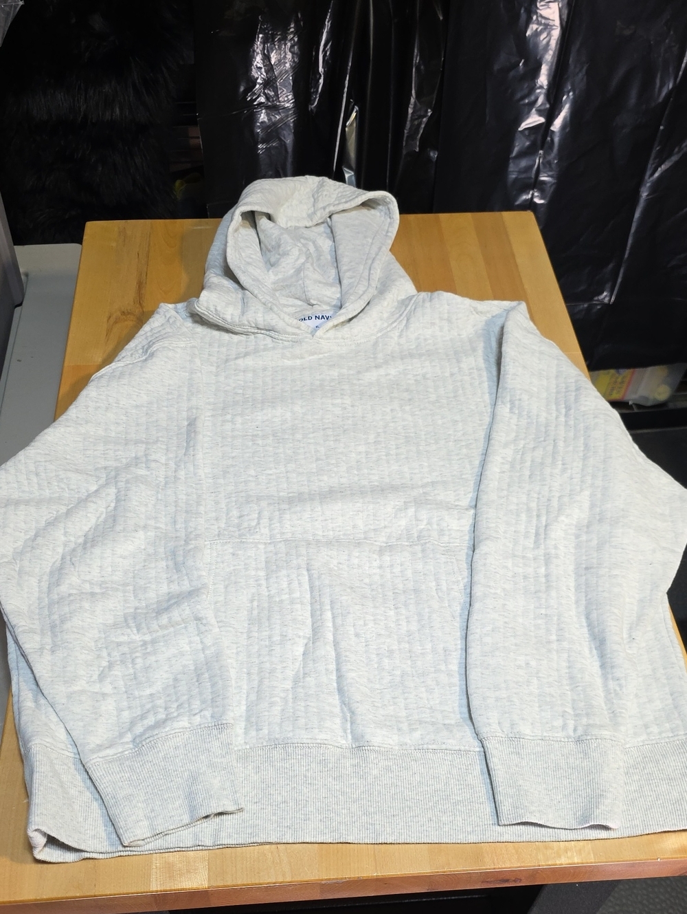 Old Navy Light Heather Gray Men's Hooded Pullover